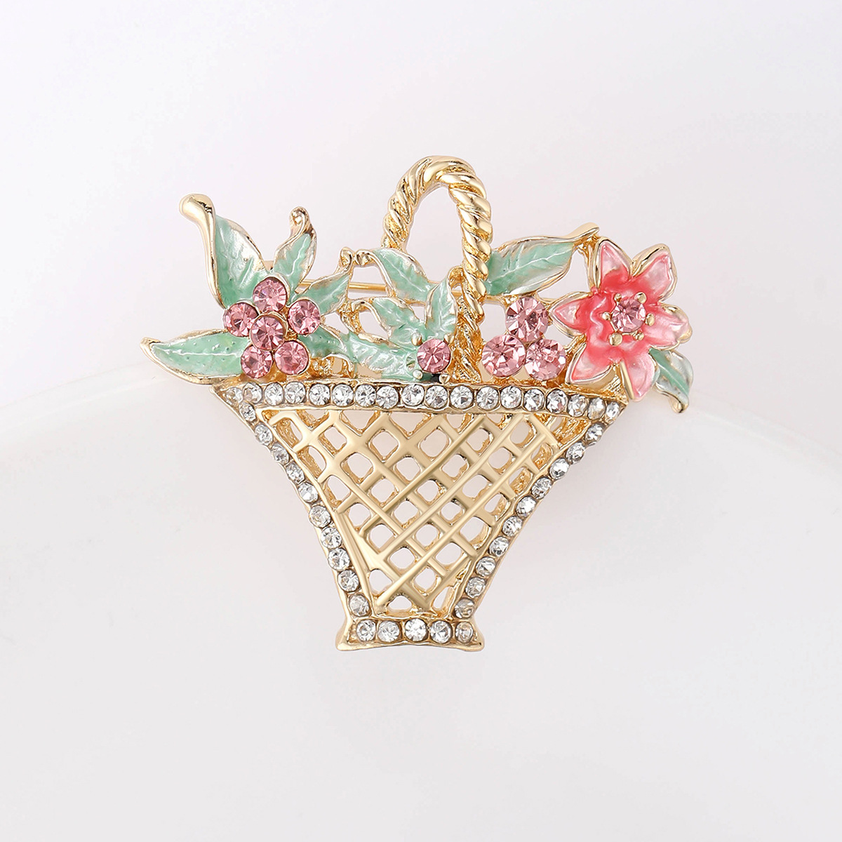 Alloy Material Flower Pattern Casual Elegant Pin Flower Alloy Zircon Women's Brooches