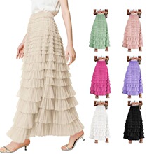 K 90696 Black Long Tulle Skirt ��ɫ�W���Lȹ ���R�d�W���羳��
