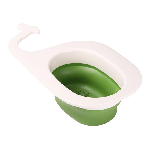 Kitchen whale drain basket multifunctional foldable sink filter rack kitchen waste leftover food storage drain basket