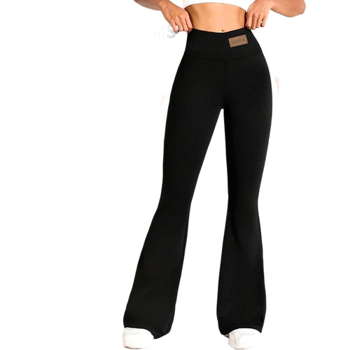 Hot-selling women's high-waisted tights, high-elastic plastic yoga bell-bottom pants, outdoor sports and casual fitness wear
