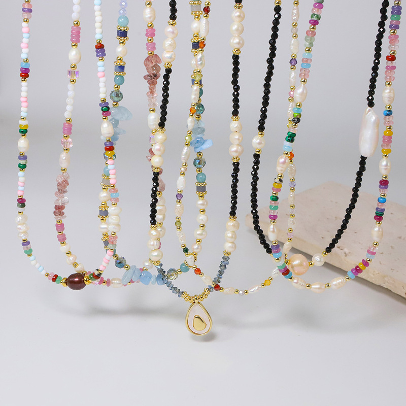 Summer Versatile Freshwater Pearl Necklace, Simple and High-End Pendant, Non-Fading Jewelry, Clavicle Chain Accessories, Wholesale for Women Summer Versatile Freshwater Pearl Necklace, Simple and High-End Pendant, Non-Fading Jewelry, Clavicle Chain Accessories, Wholesale for Women