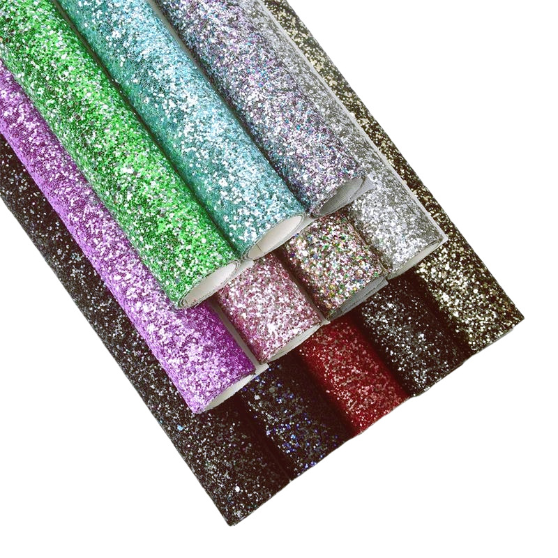 Thick Glitter Sequin Pu Leather Material for Shoes, Bags, Handbags, DIY Bows, and Hair Accessories