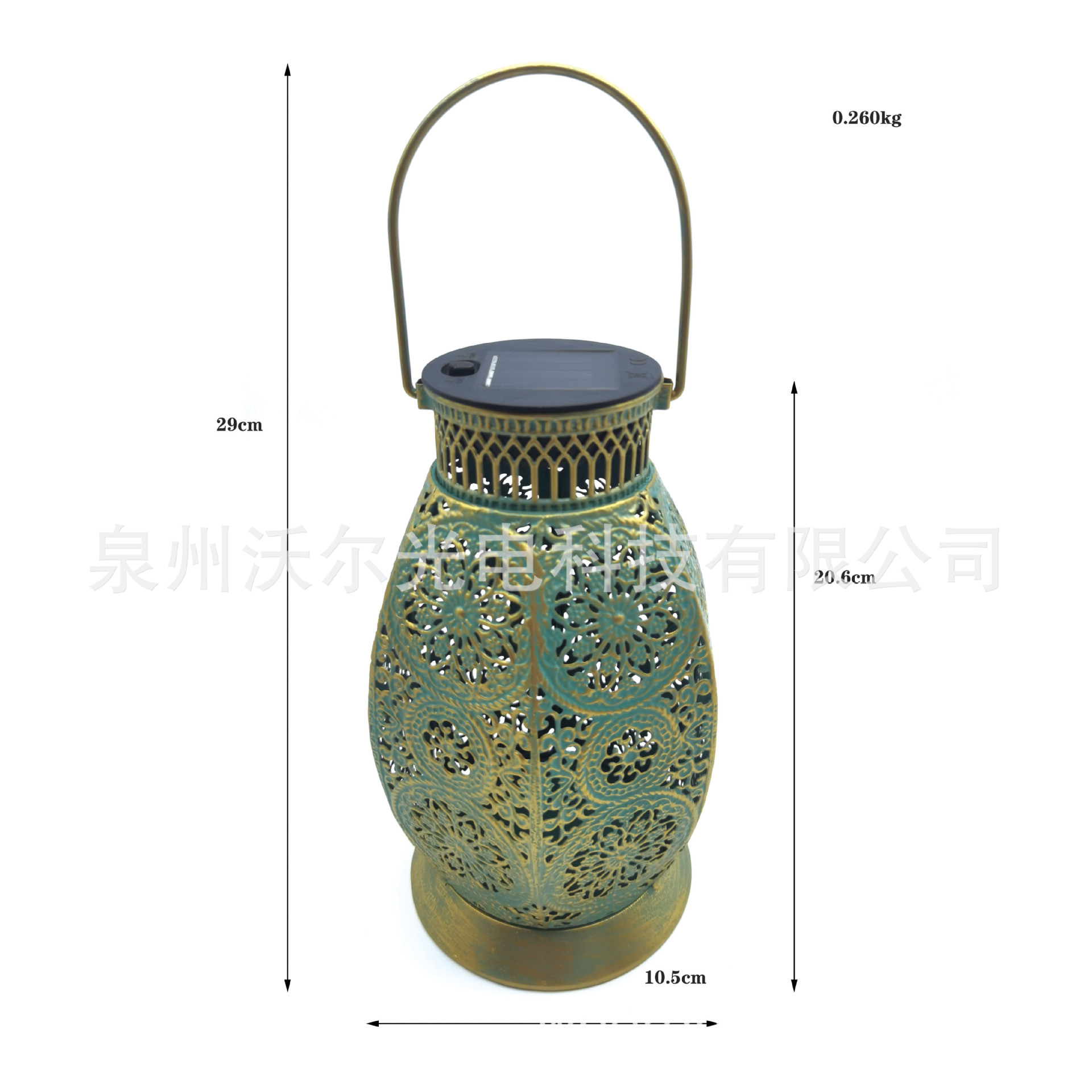 热销亚马逊跨境LED花艺镂空防水太阳能灯复古宫廷花园装饰 挂树灯