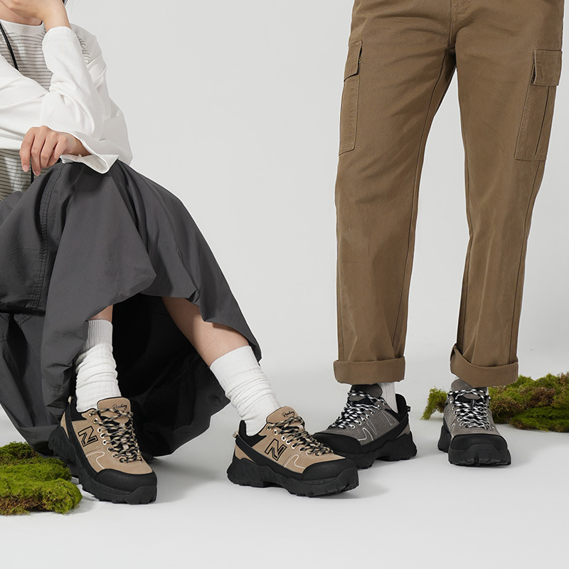 Giày sneaker unisex đế dày phong cách thể thao ngoài trời — 1888 Yến Mạch Nâu