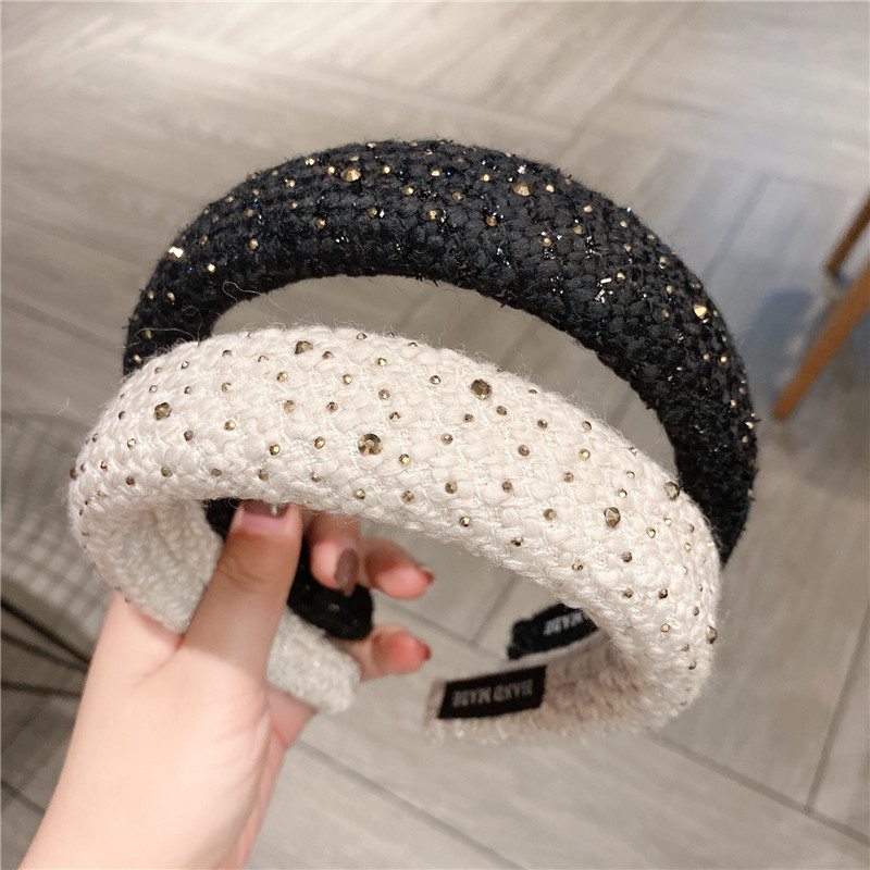 Lady Solid Color Sponge Hair Band display picture 5