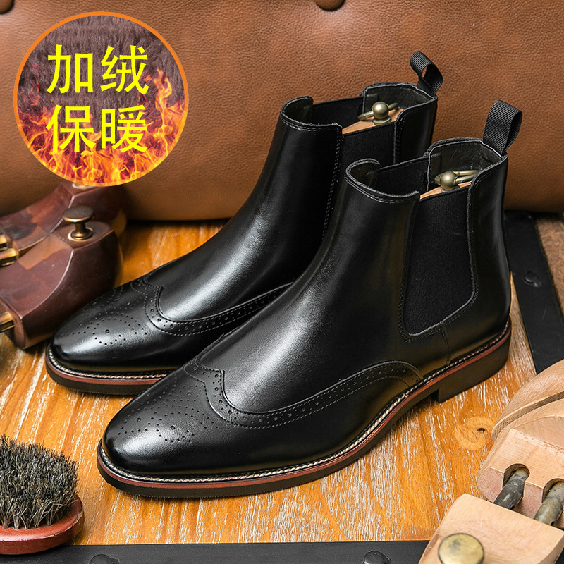 Otoño y invierno transfronterizos nuevas botas Chelsea para hombres botas retro británicas para hombres botas comerciales simples