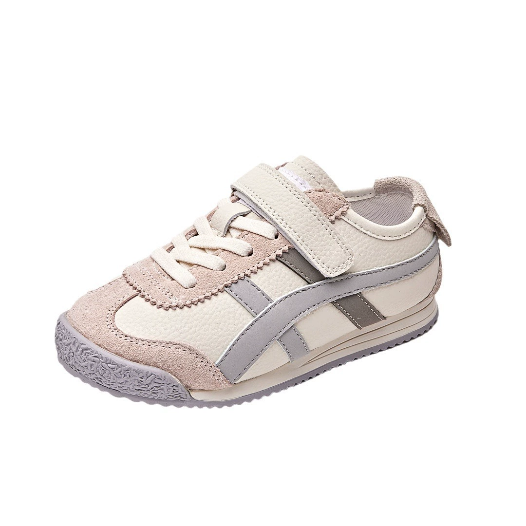 Children's breathable sports shoes, non-slip casual footwear for boys, genuine leather, soft sole