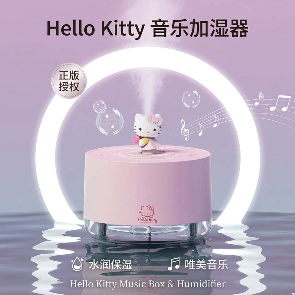 Humidificador Bluetooth con diseño de la popular gata KT de Sanrio, aromaterapia, mini, lindo, para oficina, hogar, escritorio, spray hidratante, en stock.