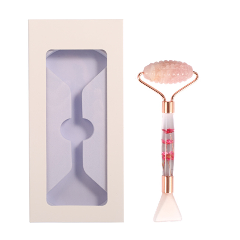 跨境美容棒玉石面膜刷脸便携瘦脸玉石滚轮面部按摩器源头工厂定制
