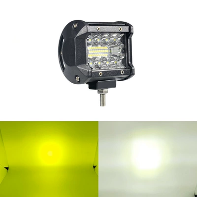 İşçi projektorları Trinocular 20Led External 4inch - white-and-yellow-light-half-aluminum-model-20-lights