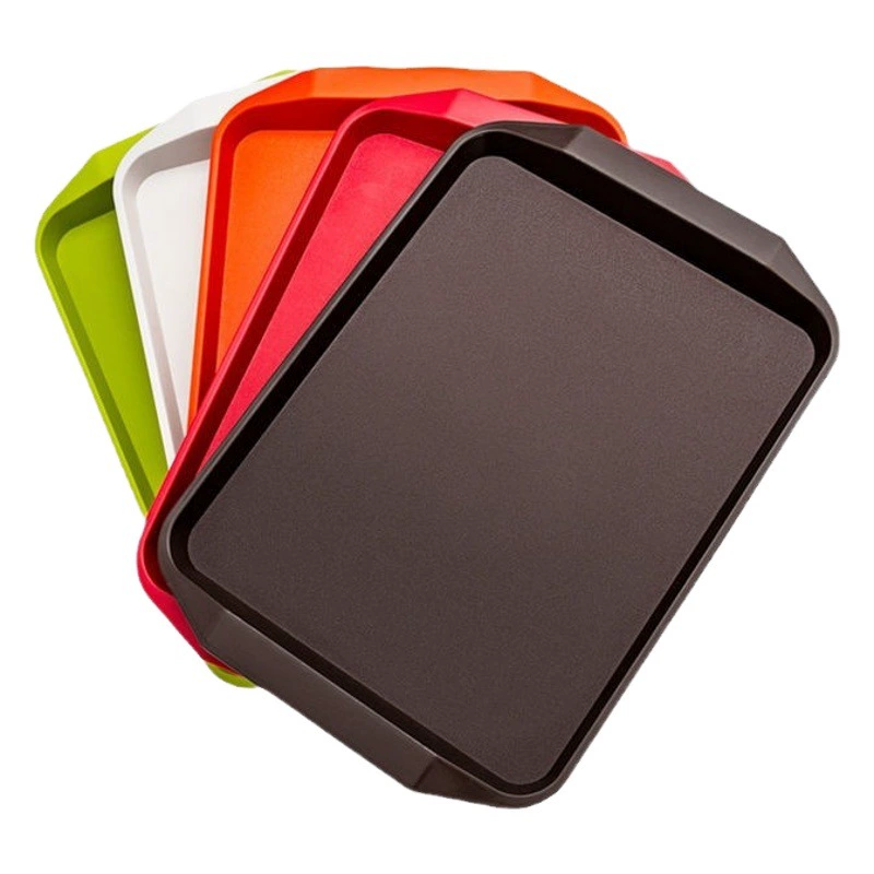 Нескользящий поднос Прямоугольный поднос для посуды в ресторане быстрого питания Бытовой поднос для пельменей Пластиковый поднос для чая Торт Тарелка для фаст-фуда