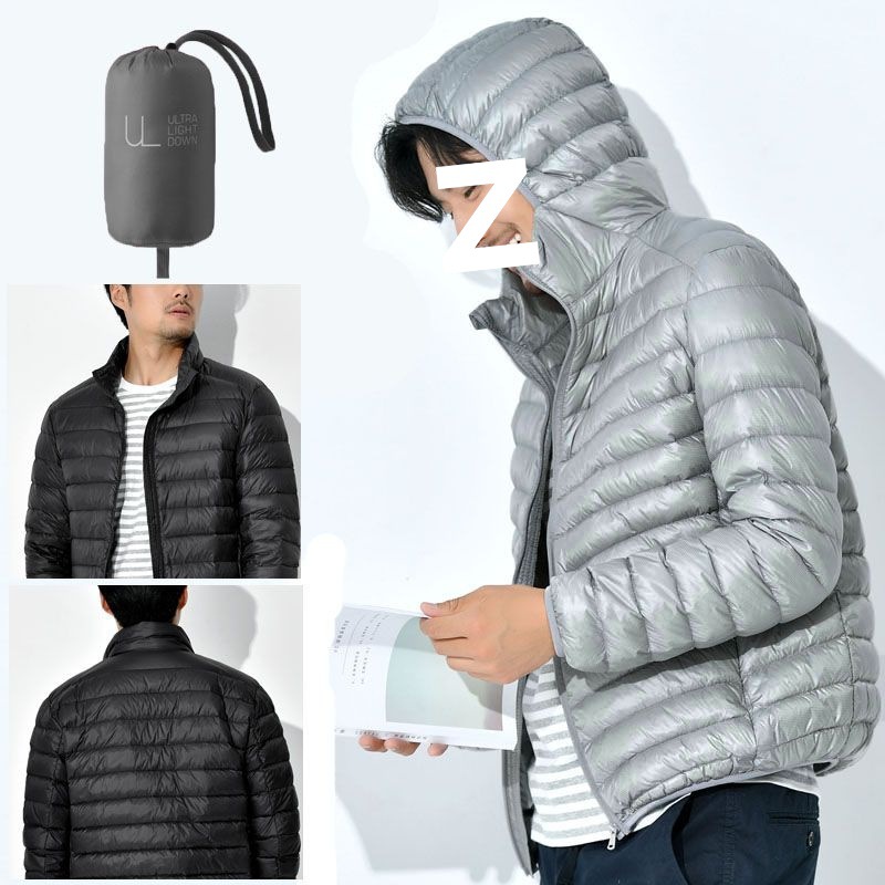 秋冬薄羽绒服男士韩版修身潮流大码加厚男装时尚外套跨境直销源头