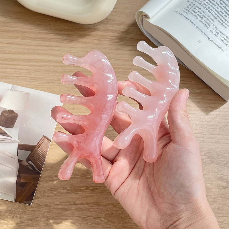 海馬櫛マッサージ櫛経絡櫛マッサージ櫛5本指櫛指マッサージ器5本指養生頭療養生スクレーパー|undefined