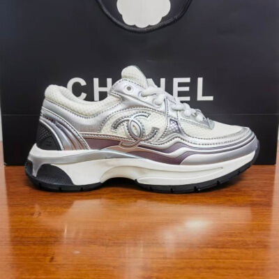 Putian Pure Original Chanel-Style Silver-Toe Thick-Soled Dad Shoes, Lightweight and Versatile Casual Sports Shoes for Men and Women