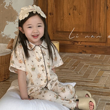 85481家居服新款睡衣套装两件套2025夏季女宝宝中小童时髦洋气舒