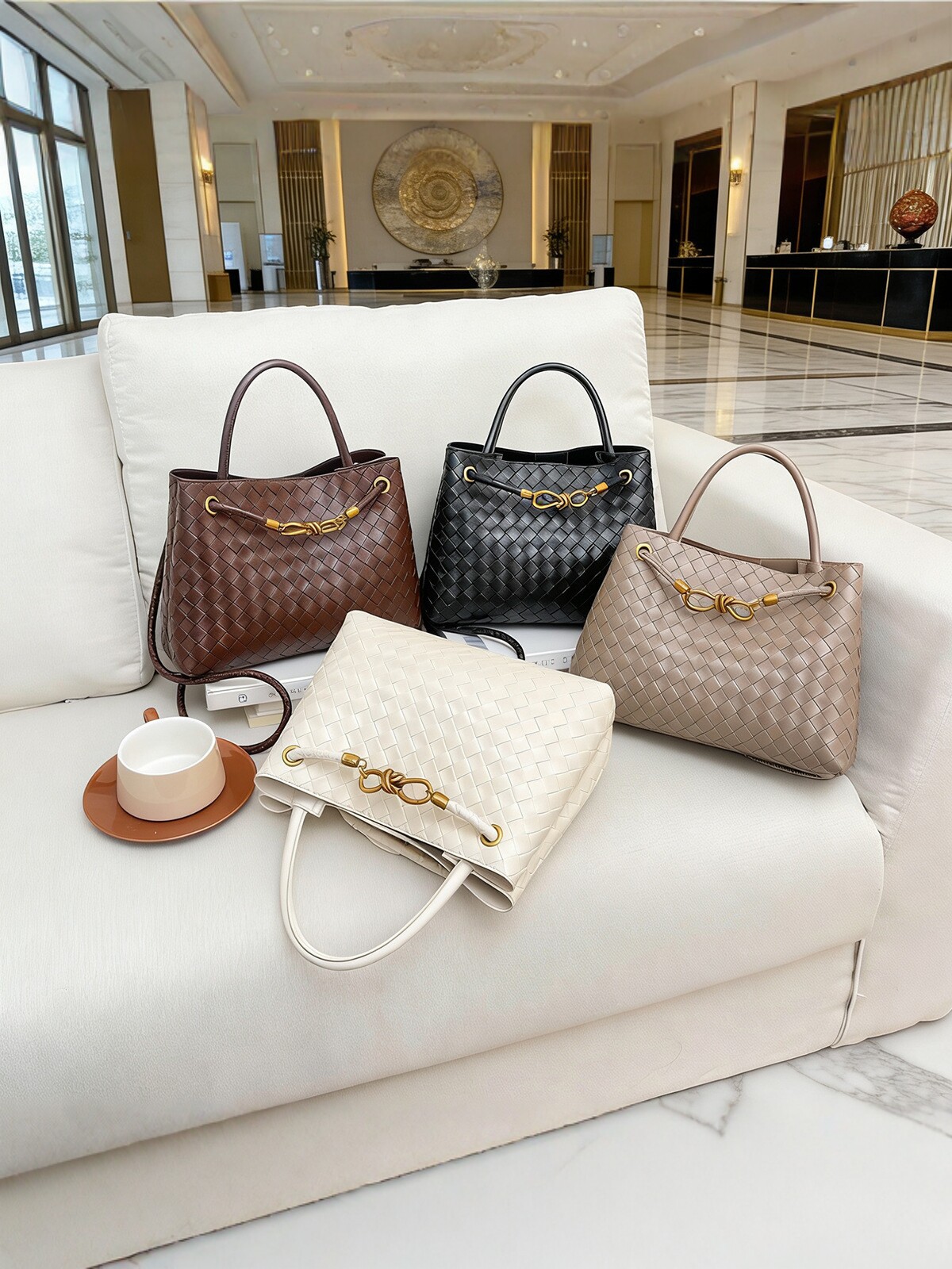 2026 nueva bolsa de tejido, bolsa de hombro de gran capacidad, bolsa de mano de alta calidad, bolsa de moda, bolsa de mochila para mujeres