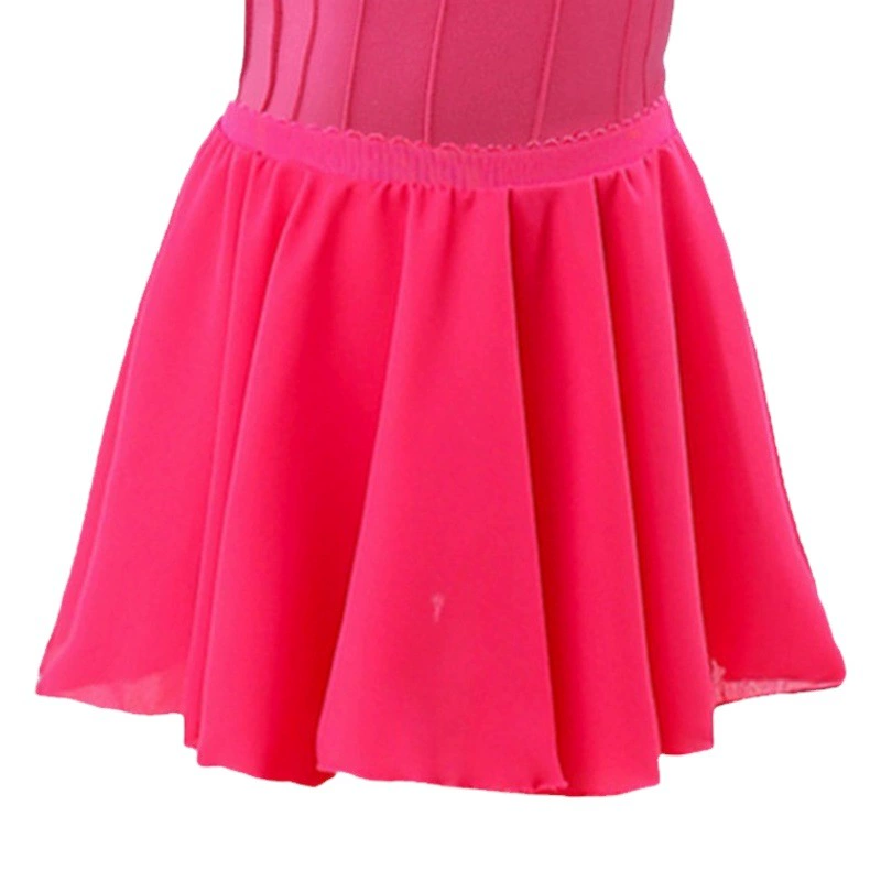 Детская танцевальная марлевая юбка для взрослых, Латинская тренировочная юбка, цельная юбка с ремешком, шифоновая юбка половинной длины, танцевальное тренировочное платье