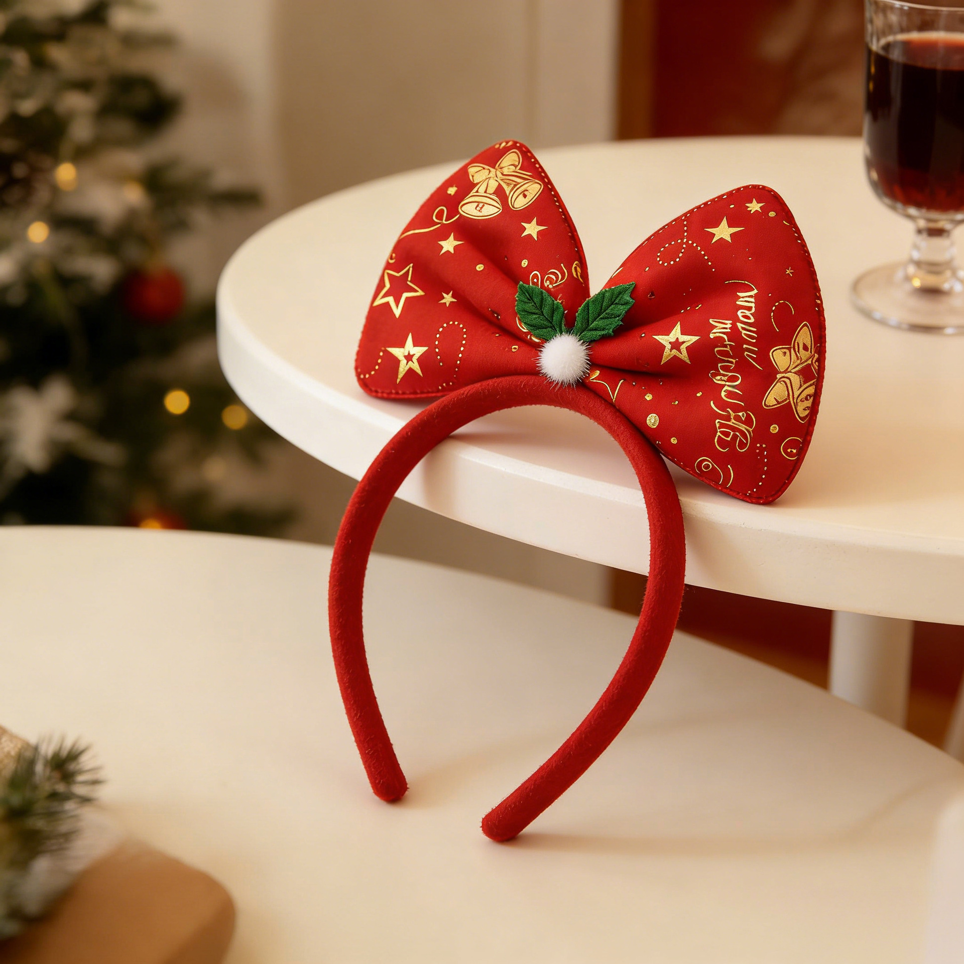 Navidad arco para el cabello de vacaciones fiestas accesorios de fotografía niños adultos Navidad decoración para el cabello