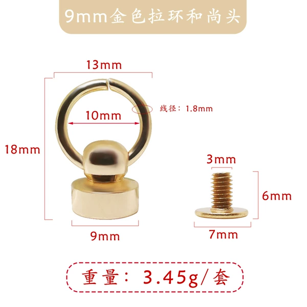 Golden copper rings for jewelry and fashion accessories, 9mm, 6mm, 10mm