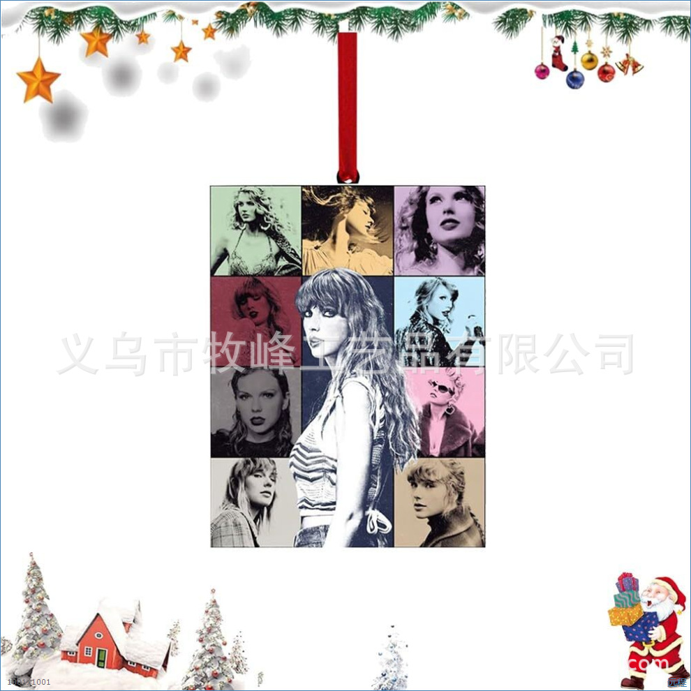 Cruz-frontera nueva Navidad árbol de Navidad decoración adornos coche retrovisor espejo colgante mochila colgante decoraciones para el hogar