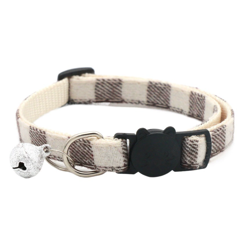 Pet Клетчатая безопасная Пряжка Белл Воротник Кошка Пряжка Кошка Бант Воротник Pet Cha Factory Outlet