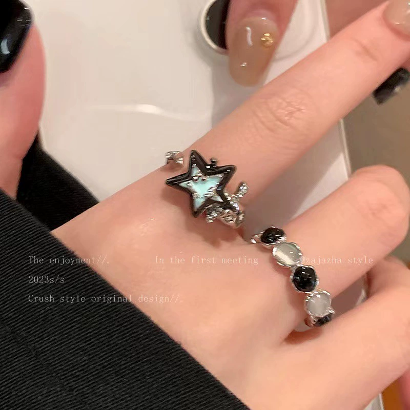  small design ring, set, accessory, high-quality style