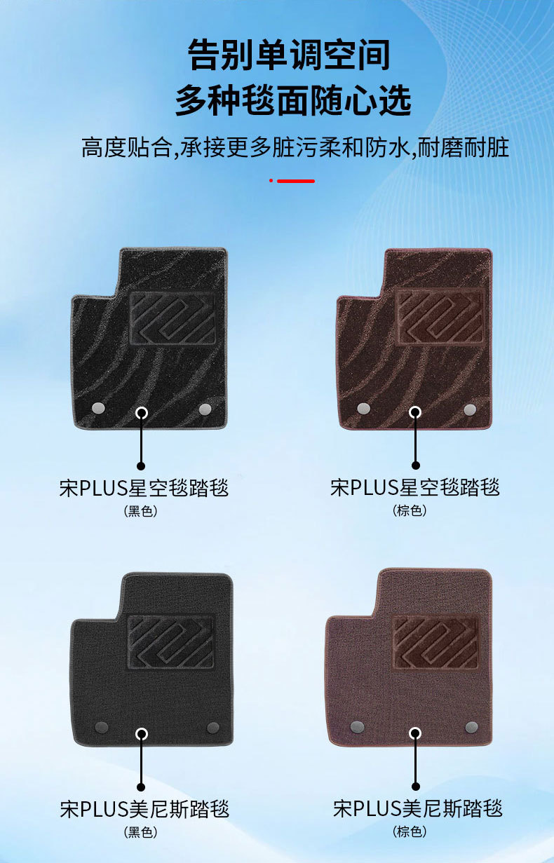 Suitable for Song Plus Car Floor Mats, 25 Byd Car Trunk Mats, Special Car-Specific Tpe Floor Mats