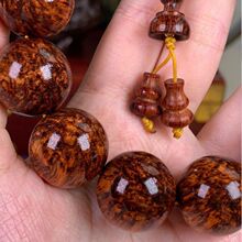 保真正宗海南黄花梨手串对眼鬼脸2.0爆满瘤疤老料油梨念珠佛珠