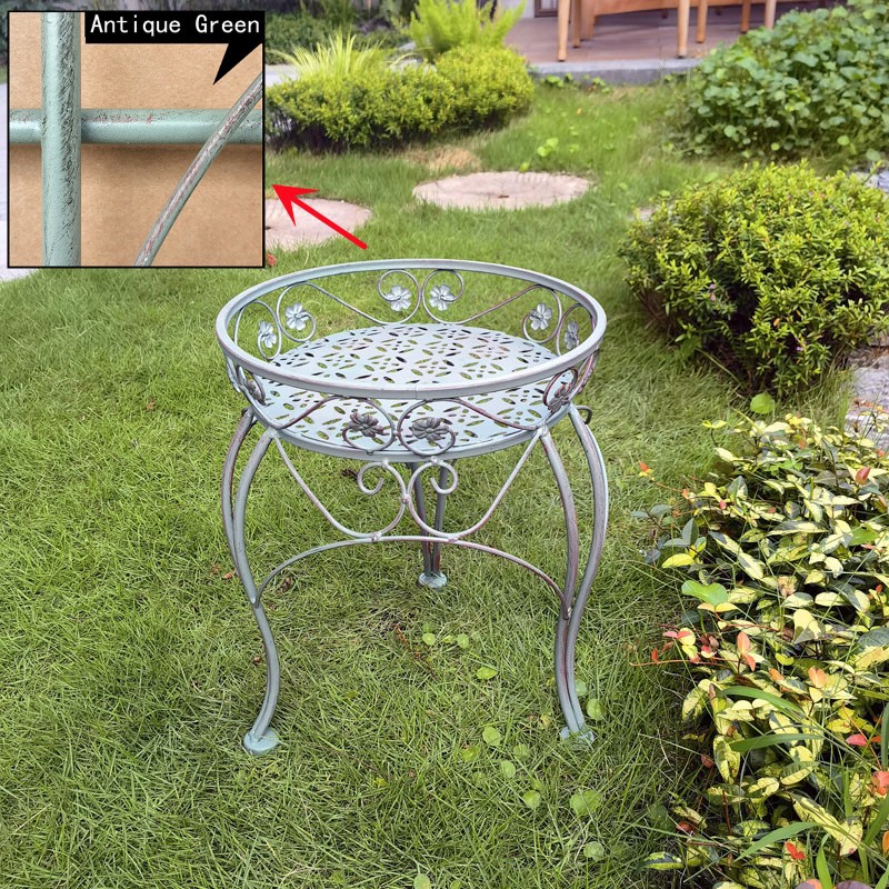 花棚棚棚棚シンプルなベランダの多層階段の植木鉢棚は古い鉄芸の花棚を作ります。