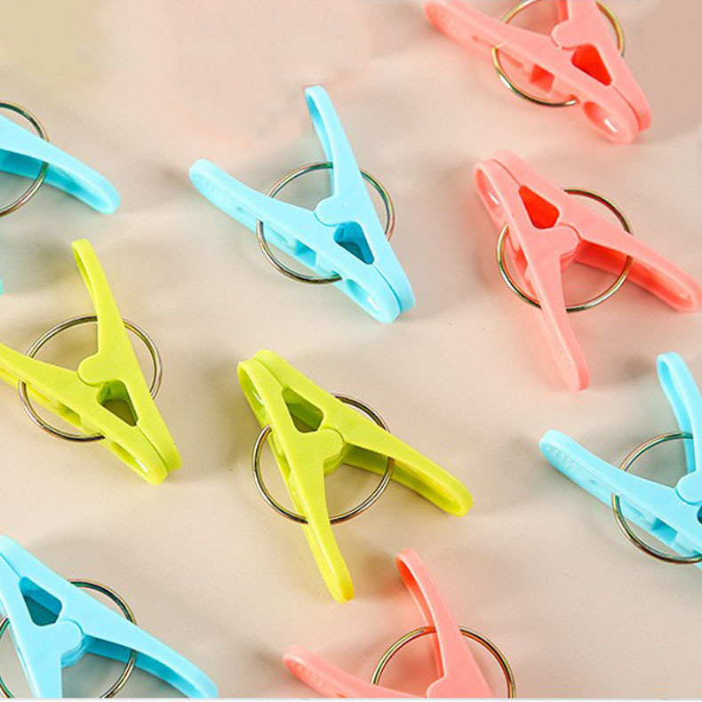 Small Thickened Clothespin Strong Clip Windproof Household Dormitory Clothes Drying Holder Anti-Slip Plastic Clip