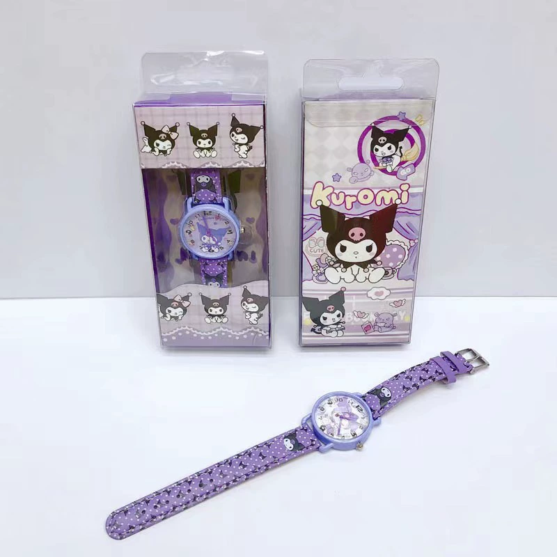 Sanrio, часы, керамический циферблат из полиуретана, кварцевые часы с мультяшными рисунками, подарок на день рождения
