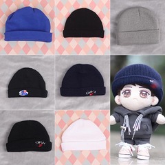 20cm毛線帽明星同款純色毛線帽潮牌針織帽包頭帽15厘米棉花娃娃帽