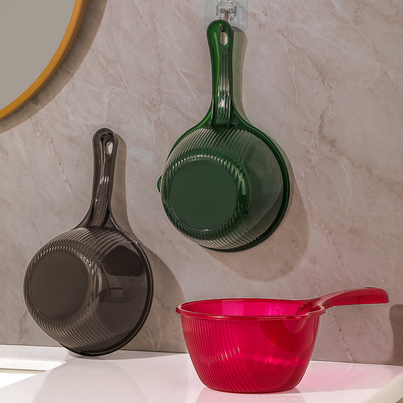 半透明水瓢家用厨房加厚塑料水勺洗澡舀水勺水漂舀子长柄加厚带嘴