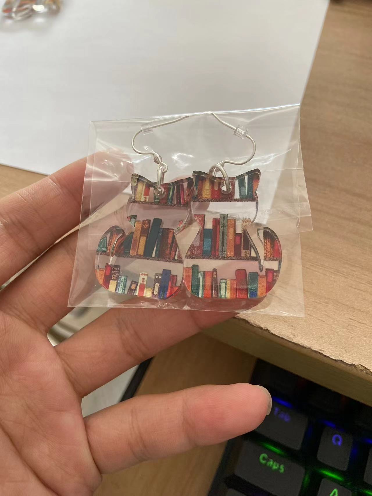 Gancho de plata gato de 4mm