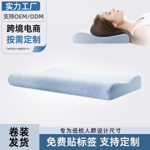 Sleeping Sleep Pillow Thin Class A Memory Foam Pillow Core Adult Long Low Pillow Cervical Pillow Single Person
