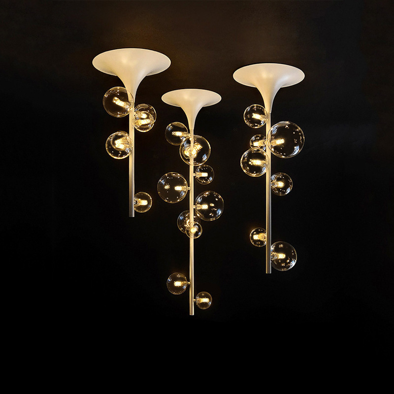 Diseñador de recepción de luces rojas de estilo nórdico diseñador de lámparas de luz comercial modernas bar superior lujoso restaurante de red de succión