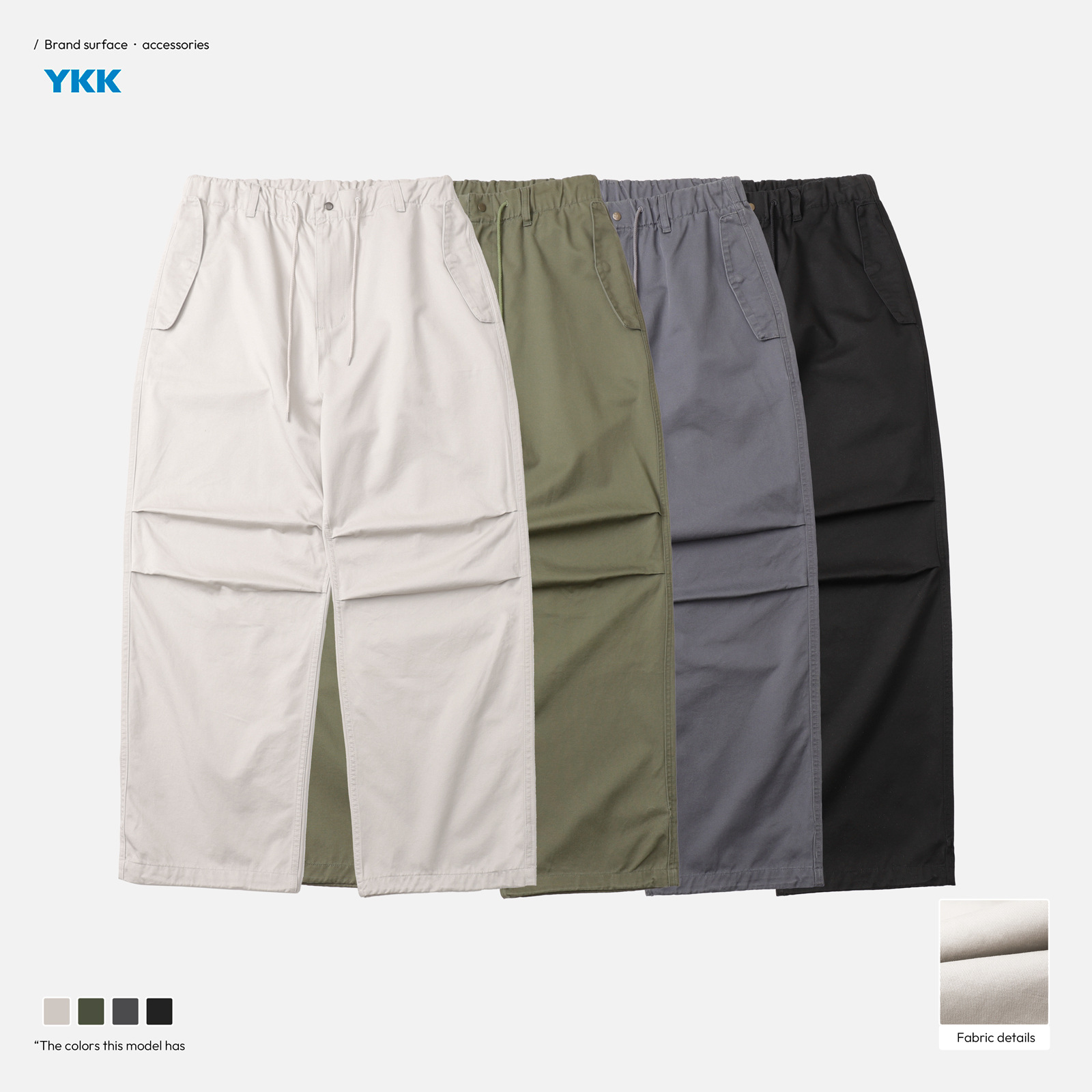 Trs Men's Wear丨25Ss Spring Japanese Style Style Loose Straight-Leg Drawstring Paratrooper Pants Easiest for Match Workwear Casual Pants