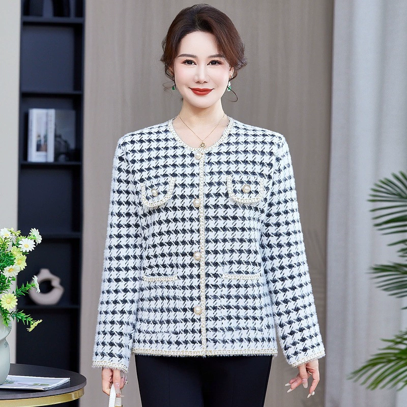 Spring thin jacket for leisure, western style, for middle age