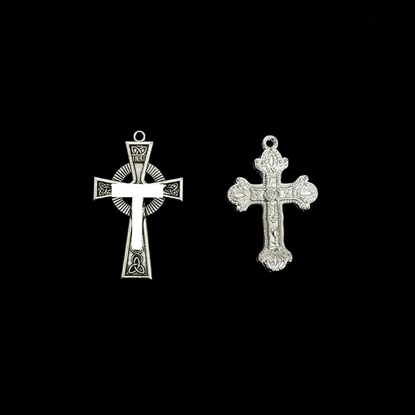 Cross-border Trade Alloy Cross Personality Creative DIY Rosary Jewelry Accessories Jewelry Necklace Pendant Keychain
