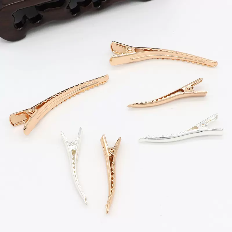 diy头饰配件保色金银常规款鸭嘴夹 古风手工发饰材料 diy饰品配件