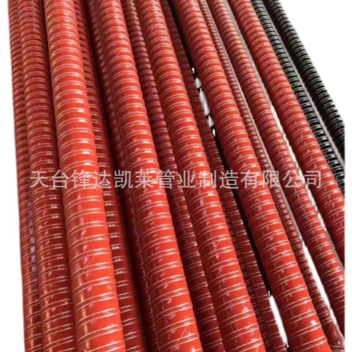 高温风管300度红色硅胶硫化耐腐蚀防火抽风软管 钢丝伸缩管通风管