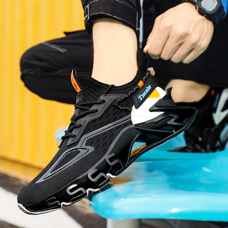 工廠直供刀鋒鞋子男潮鞋減震籃球運動鞋網面跑步鞋男鞋跨境男網鞋