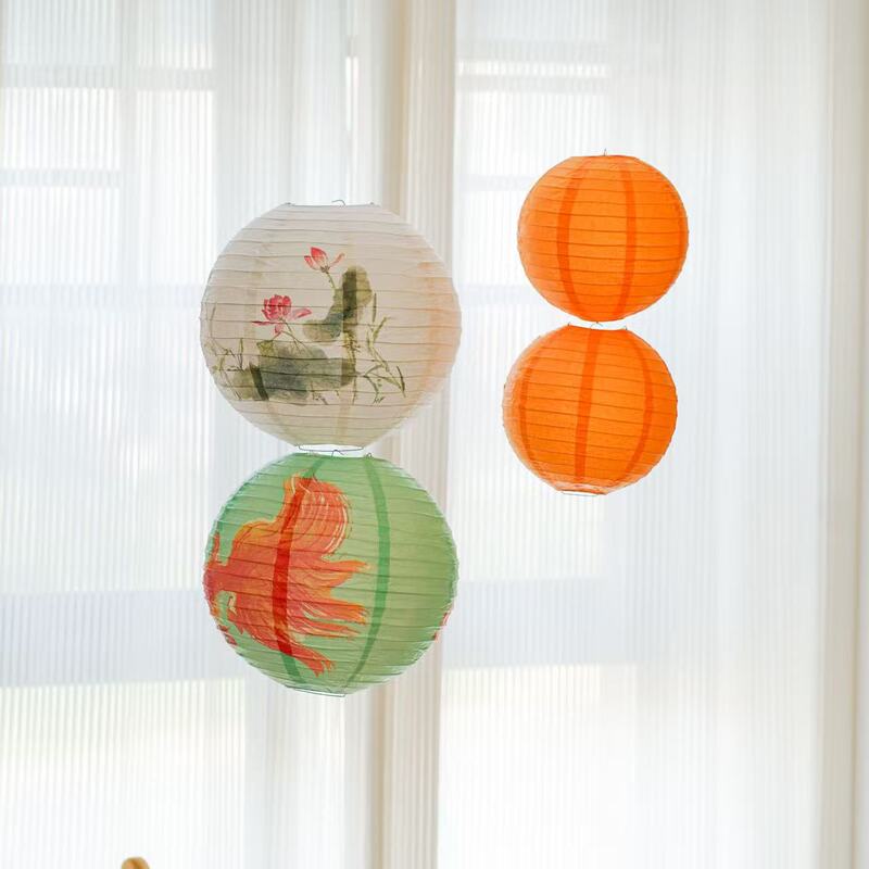 Mid-Autumn Festival Atmosphere National Day Paper Lantern New Year Ancient Style National Tide Lantern Hanging Decoration National Style Lampshade Outdoor Scene Decoration