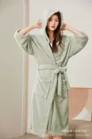 Новый утолщенный халат из кораллового флиса на осень и зиму, Женская длинная ночная рубашка, кружевная Домашняя одежда, парный халат, оптовая продажа с фабрики