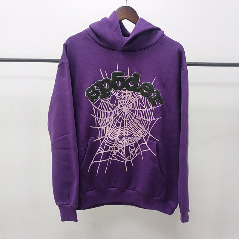 Sp5der Spider Web Hoodie Purple