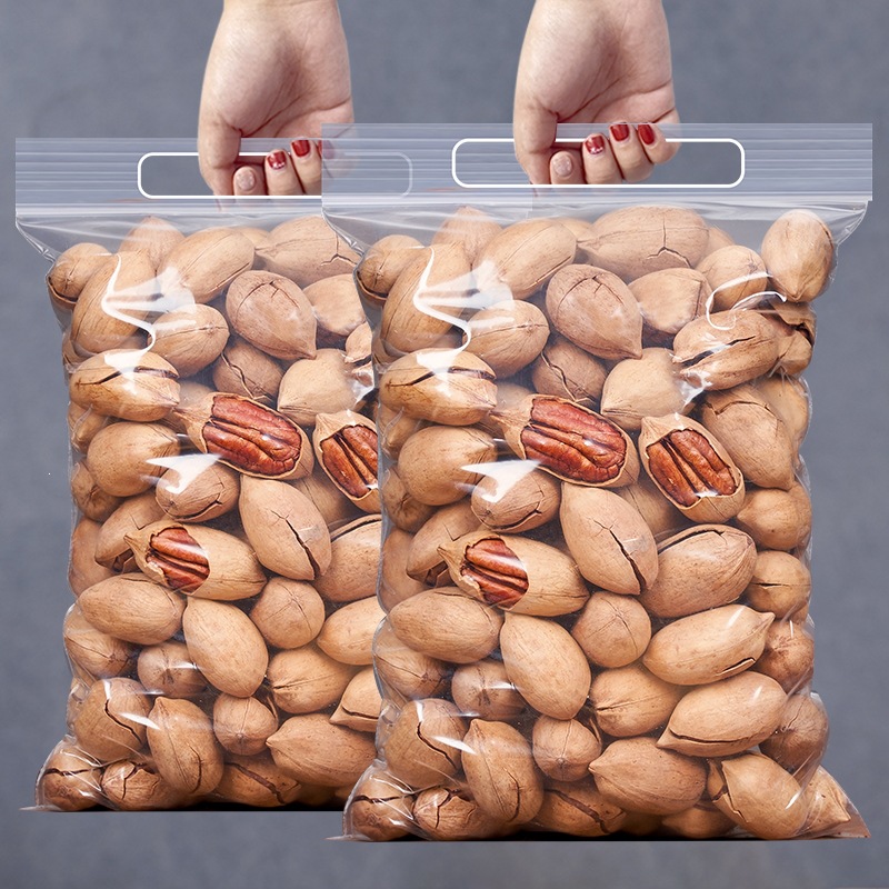 Pecan Nuts 500g, Longevity Fruit, Dried Fruit, Roasted Nuts, Thin Shell, Easy to Peel, Large Fruit, Original Flavor, Hand-Peeling, Opened