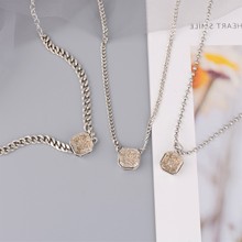 欧美新款轻奢茶晶方钻泰银手链女ins小众设计高级感饰品直播货源