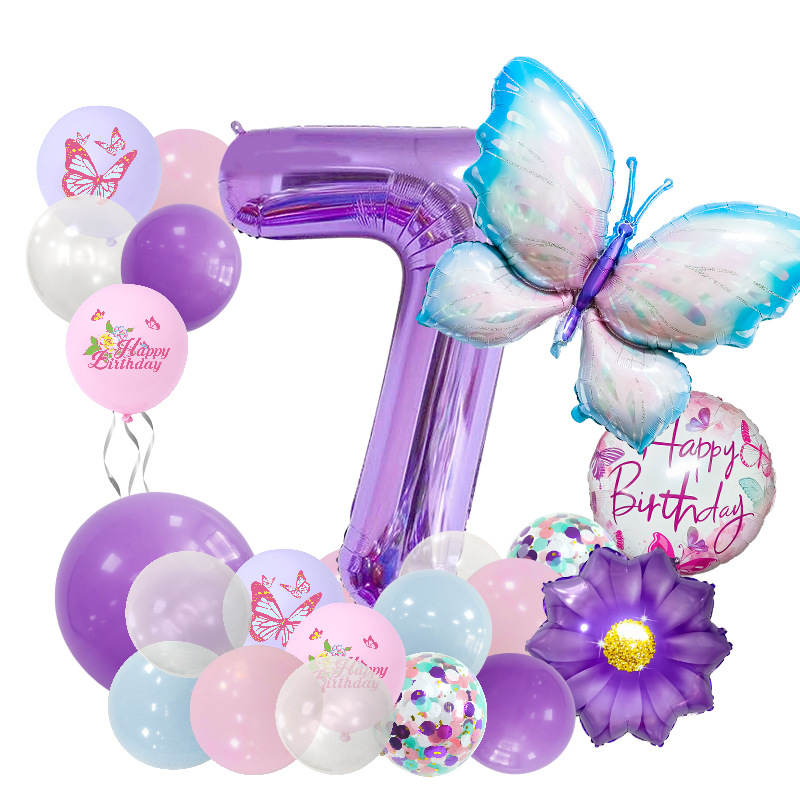 Casual Cute Letter Butterfly Aluminum Film Birthday Festival Balloons display picture 12