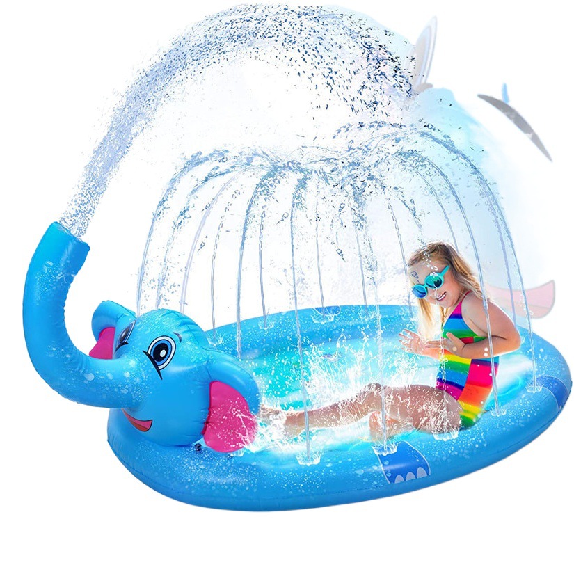 Spot 100 150 170cm Almohadilla de agua para delfines al aire libre para niños Almohadilla de rociadores de letras de encaje Almohadilla de rociadores para mascotas