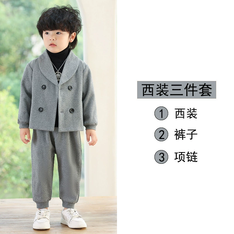 Детский fleece классический костюм для отдыха, костюм цветочного мальчика, платье девочки цветов, корейский стиль, для выступлений